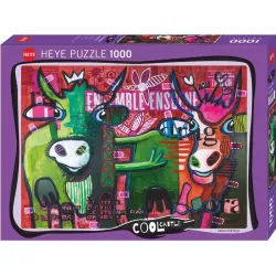 Puzzle Heye 1000 piezas Vacas rayadas 29984