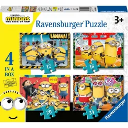 Puzzle Ravensburger Progresivo Minions 12-16-20-24 piezas 050604