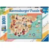 Puzzle Ravensburger Mapa de España y Portugal 100 Piezas XXL 133444