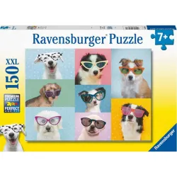 Puzzle Ravensburger Perros con gafas 150 Piezas XXL 132881