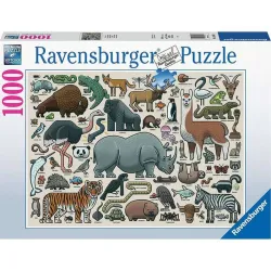 Ravensburger puzzle 1000 piezas Animales salvajes 168071