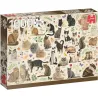 Puzzle Jumbo 1000 piezas Poster de gatos 18595