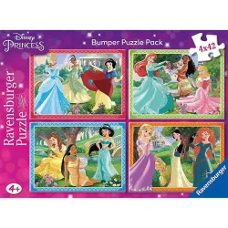 Puzzle Ravensburger Princesas Disney 4x42 piezas 051700