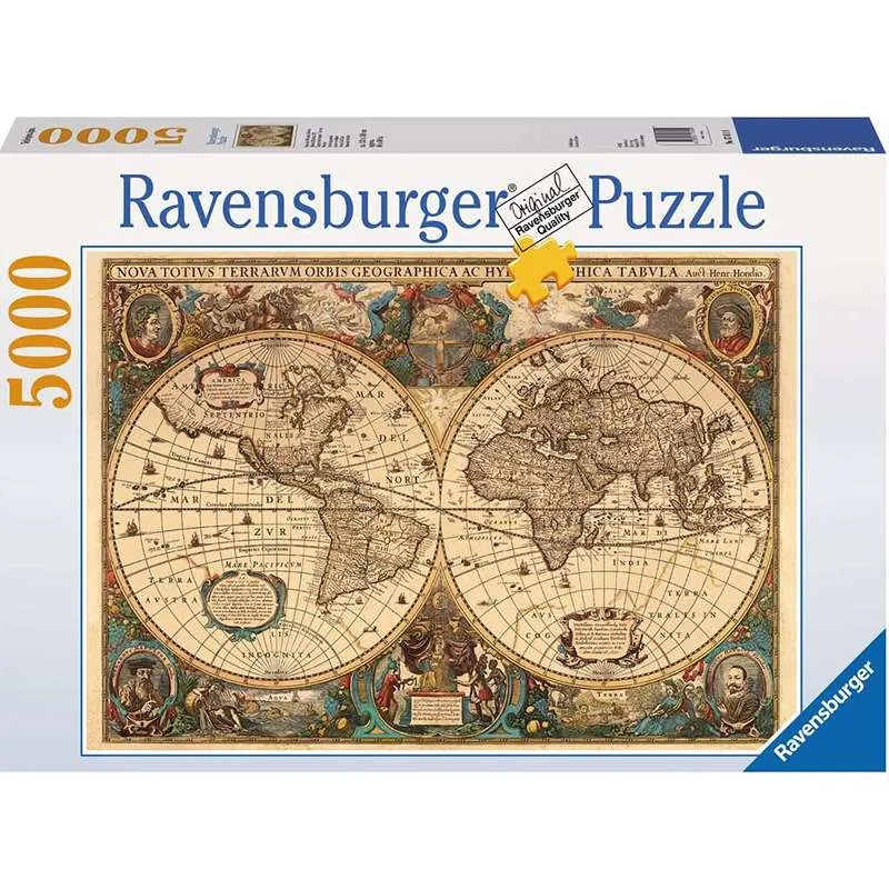 Puzzle Ravensburger Mapamundi antiguo 5000 piezas 174119
