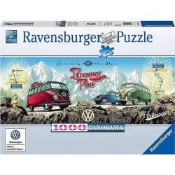 Puzzle Ravensburger Panorama Camper Volkswagen enlos Alpes de 1000 Piezas 151028