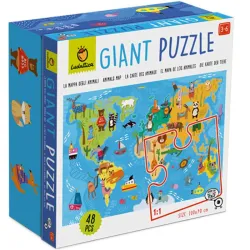 Puzzle Ludattica Giant puzzle 48 piezas Animales en el mundo