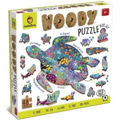 Puzzle Ludattica Woody puzzle 48 piezas Tortuga del océano