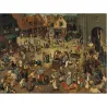 Puzzle madera SPuzzles 500 piezas Don Carnal y Doña Cuaresma, Brueghel
