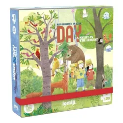 Puzzle Londji 100 piezas Ninght&Day In the forest Pocket Reversible
