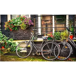 Puzzle Pintoo Netherlands, Amsterdam Bicycles de 1000 piezas H1572