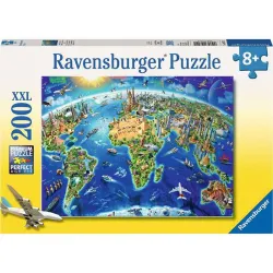 Puzzle Ravensburger Vista del mundo desde arriba 200 Piezas