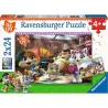 Puzzle Ravensburger 44 gatos 2x24 piezas 050123
