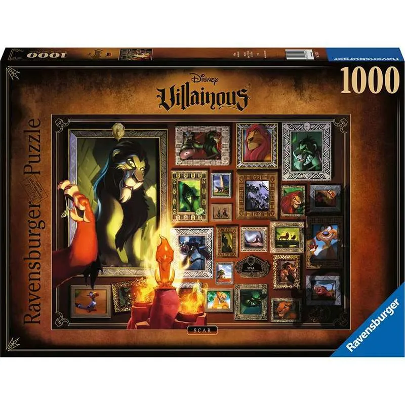 Puzzle Ravensburger Villanos Disney: Scar de 1000 piezas 165247
