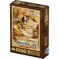 Puzzle DToys Póster vintage Champagne Biscuits de 1000 piezas 69603