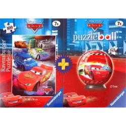 Ravensburger puzzle 100 + 60 piezas Puzzleball Cars 108596