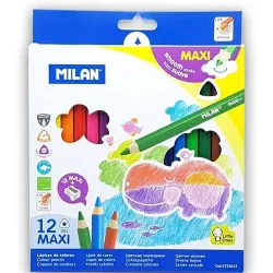 Lápices de colores Milan maxi triangular 12 colores