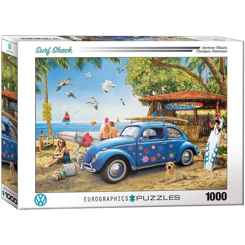 Puzzle Eurographics 1000 piezas VW Beetle Cabaña de Surf 6000-5683