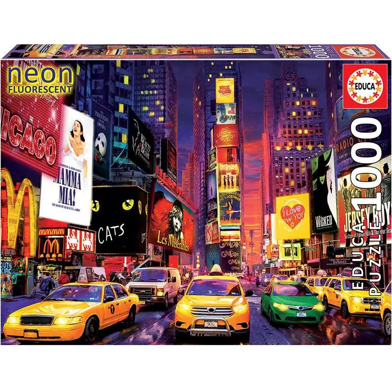 Educa puzzle 1000 neón Times Squares, New York 18499