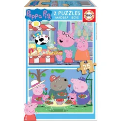 Educa super puzzle madera 2x25 piezas Peppa Pig 18078