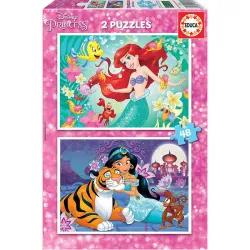 Educa puzzle 2x48 piezas Disney Ariel + Jasmín 18213
