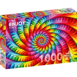 Puzzle Enjoy puzzle de 1000 piezas Espiral psicodélica del arco iris 1635