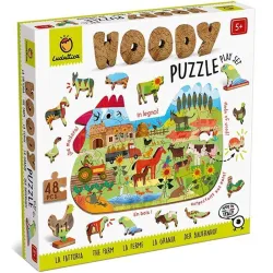 Puzzle Ludattica Woody puzzle 48 piezas La granja