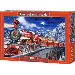 Puzzle Castorland Papá Noel llegando a la ciudad de 1000 piezas C-104833