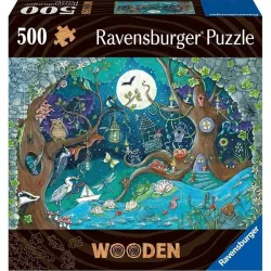 Puzzle Ravensburger Bosque de fantasía de madera de 500 piezas 175161