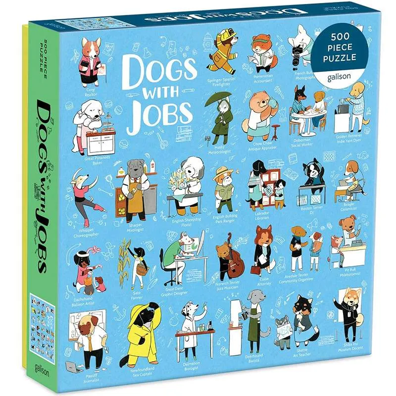 Puzzle Galison Dogs With Jobs de 500 piezas
