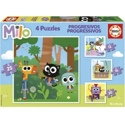 Educa puzzle progresivo Milo de 12-16-20-25 piezas 19543