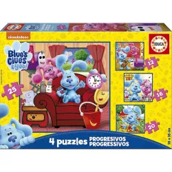 Educa puzzle progresivo Las pistas de Blue de 12-16-20-25 piezas 19398