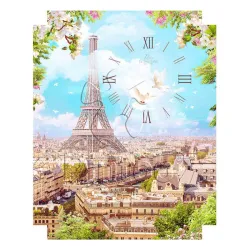 Puzzle Pintoo Canvas with clock - Springtime in Paris de 366 piezas HK1003