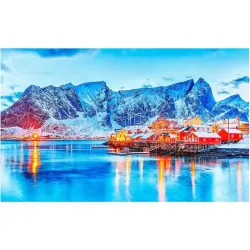 Puzzle Pintoo Un mundo de hielo y nieve en Reine, Noruega de 1000 piezas H2625