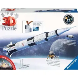 Puzzle Ravensburger Cohete Apolo Saturno V 3D de 504 piezas 115457