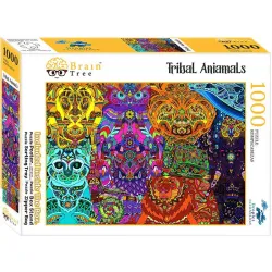 Puzzle Brain Tree Animales tribales de 1000 piezas