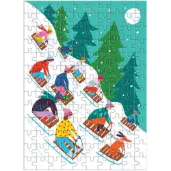 Puzzle Galison Winter Sledding de 130 piezas