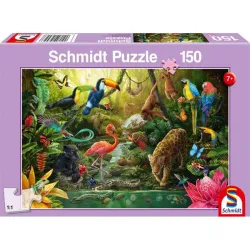 Puzzle Schmidt Habitantes de la jungla de 150 piezas 56456