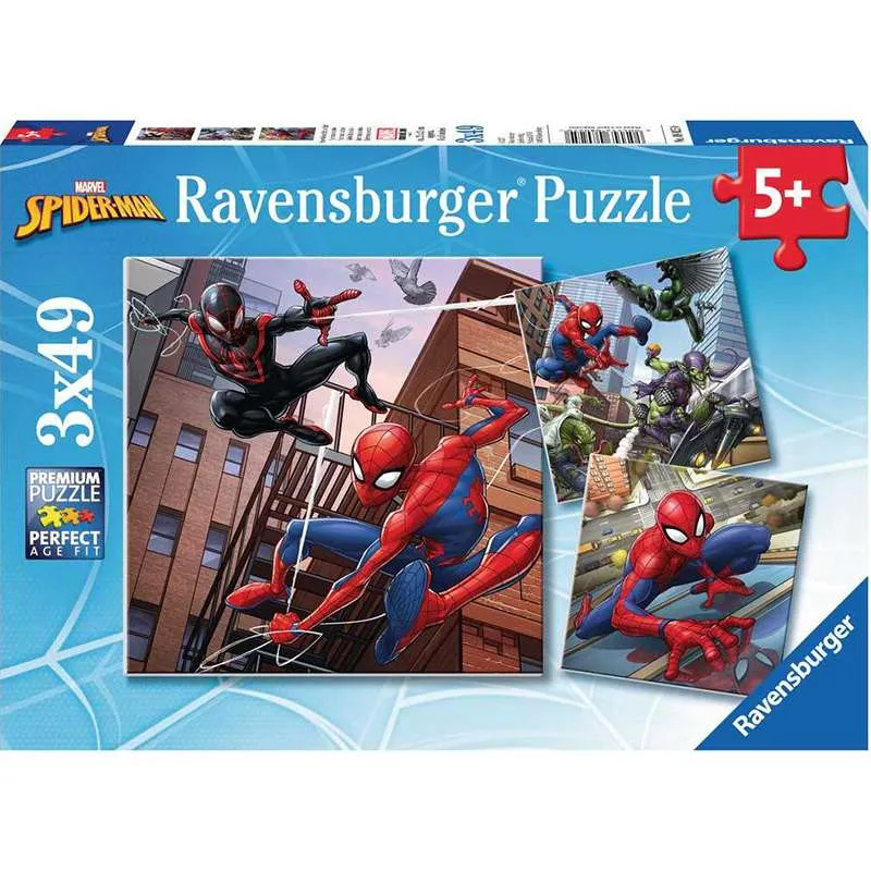 Puzzle Ravensburger Spiderman 3x49 piezas 080250