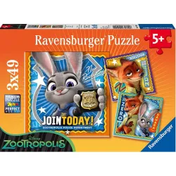 Puzzle Ravensburger Zootropolis 3x49 piezas 094042