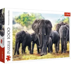 Puzzle Trefl Elefantes africanos de 1000 piezas 10442