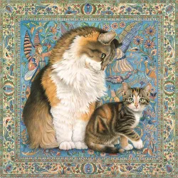 Puzzle Grafika Agneatha y Avril sobre alfombra persa de 1000 piezas