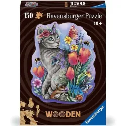 Puzzle Ravensburger Gato de madera de 150 piezas 120007579