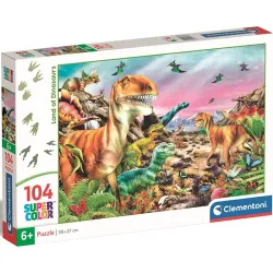 Comprar Puzzle Clementoni Tierra de Dinosaurios de 104 piezas 25768
