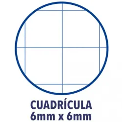 Comprar Recambio de 100 Hojas Cuartilla 63G Cuadrícula 6MM 2 Taladros Apaisado PAPYRUS UNIPAPEL